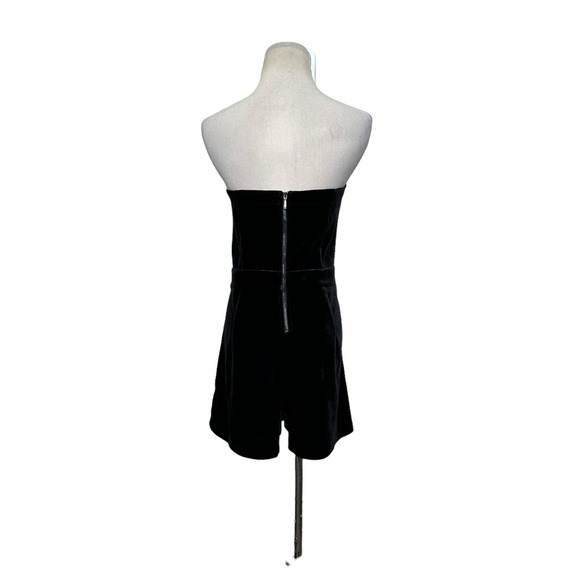 Mare Mare black velvet strapless romper size M - Picture 2 of 15